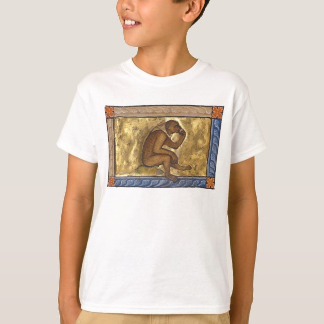 Mediaeval Bestiary Monkey c. 1270 T-Shirt (Front)