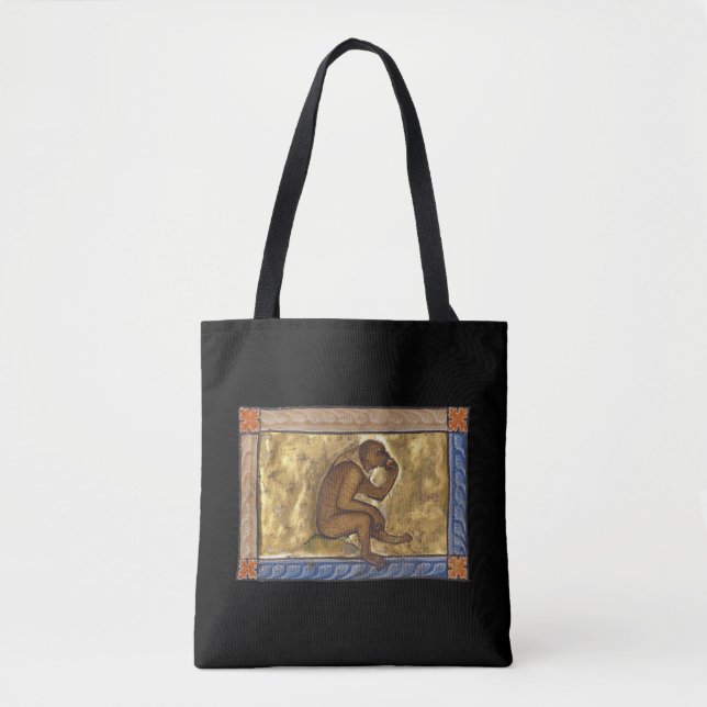 Mediaeval Bestiary Monkey c. 1270 Tote Bag (Front)