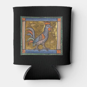 Mediaeval Bestiary Rooster c. 1270 Can Cooler