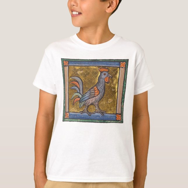 Mediaeval Bestiary Rooster c. 1270 T-Shirt (Front)