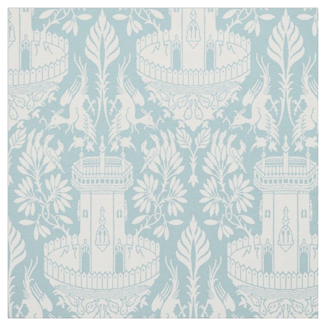 Mediaeval Birds and Fountains Fabric (Swatch)