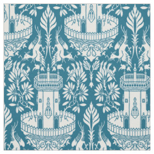 Mediaeval Birds and Fountains Fabric