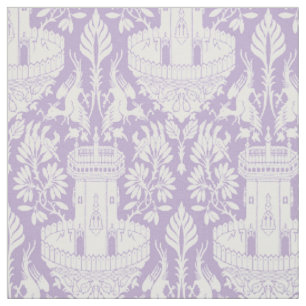 Mediaeval Birds and Fountains Fabric