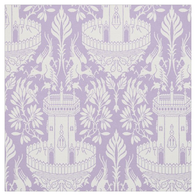Mediaeval Birds and Fountains Fabric (Swatch)
