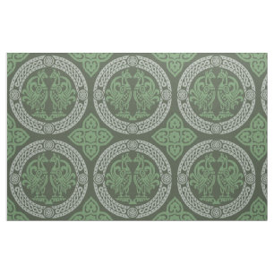 Mediaeval Birds, Emerald Fabric
