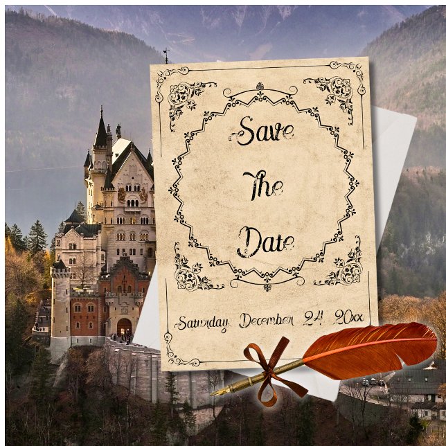 Mediaeval Black Elegance Save The Date Wedding  (Creator Uploaded)