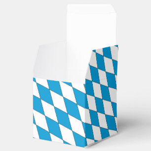 Mediaeval Blue White Bavaria Lozenges Pattern Favour Box