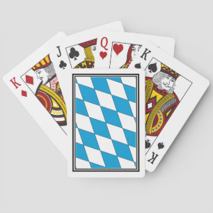 Mediaeval Blue White Bavaria Lozenges Pattern Playing Cards