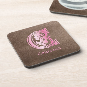 Mediaeval Botanical Decorative Capital C Coaster