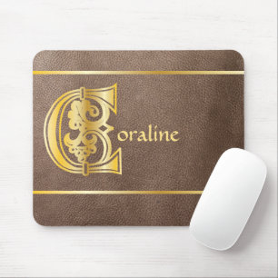 Mediaeval Botanical Decorative Capital C Mouse Pad
