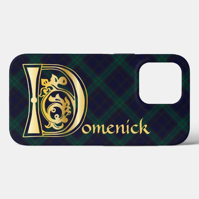 Mediaeval Botanical Decorative Capital D Case-Mate iPhone Case (Back (Horizontal))
