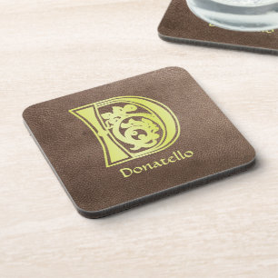 Mediaeval Botanical Decorative Capital D Coaster
