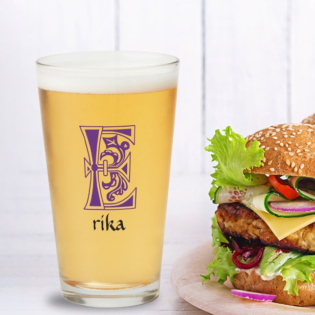 Mediaeval Botanical Decorative Capital E Glass (Creator Uploaded)