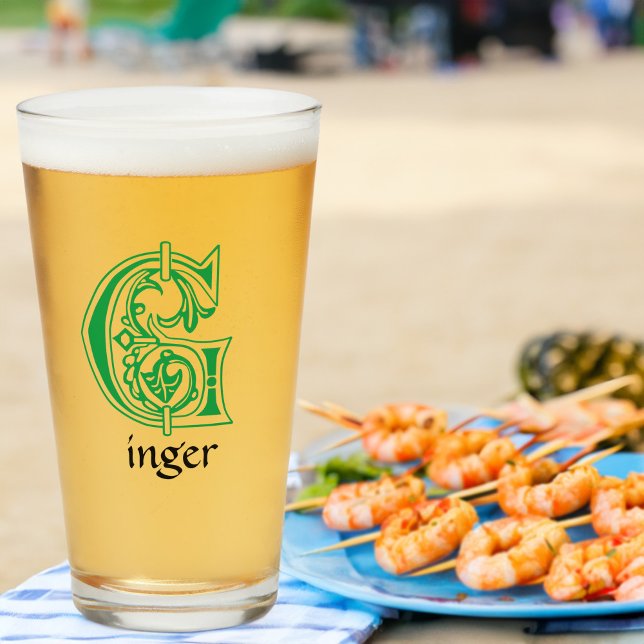 Mediaeval Botanical Decorative Capital G Glass (Creator Uploaded)