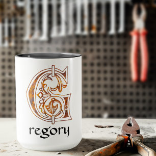 Mediaeval Botanical Decorative Capital G Mug