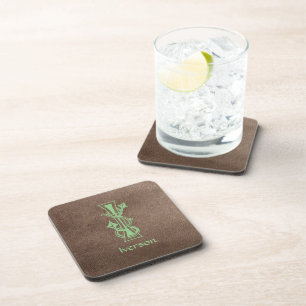 Mediaeval Botanical Decorative Capital I Coaster