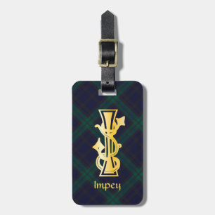Mediaeval Botanical Decorative Capital I Luggage Tag