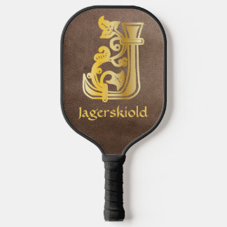 Mediaeval Botanical Decorative Capital J Pickleball Paddle