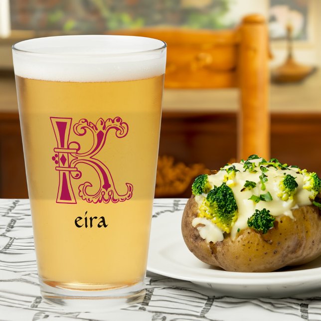 Mediaeval Botanical Decorative Capital K  Glass (Creator Uploaded)