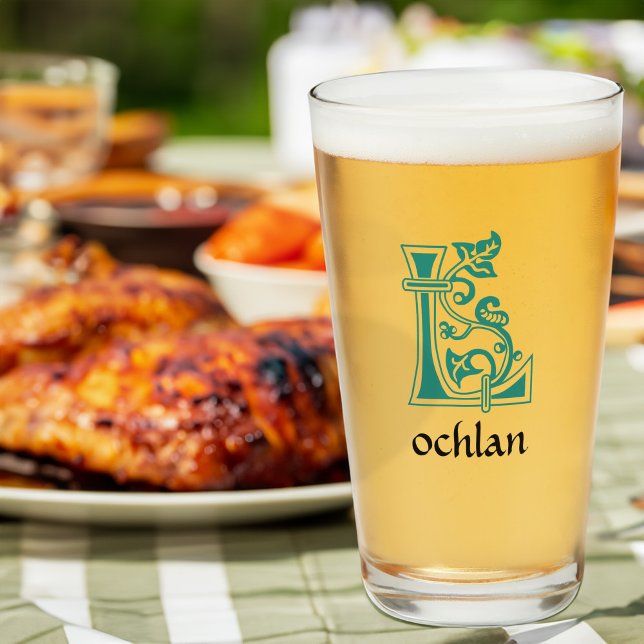 Mediaeval Botanical Decorative Capital L Glass (Creator Uploaded)