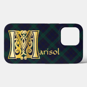 Mediaeval Botanical Decorative Capital M iPhone 13 Pro Case