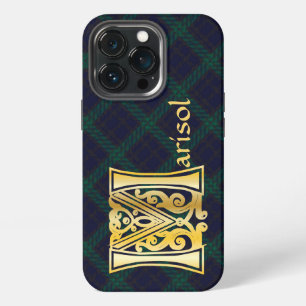 Mediaeval Botanical Decorative Capital M iPhone 13 Pro Case