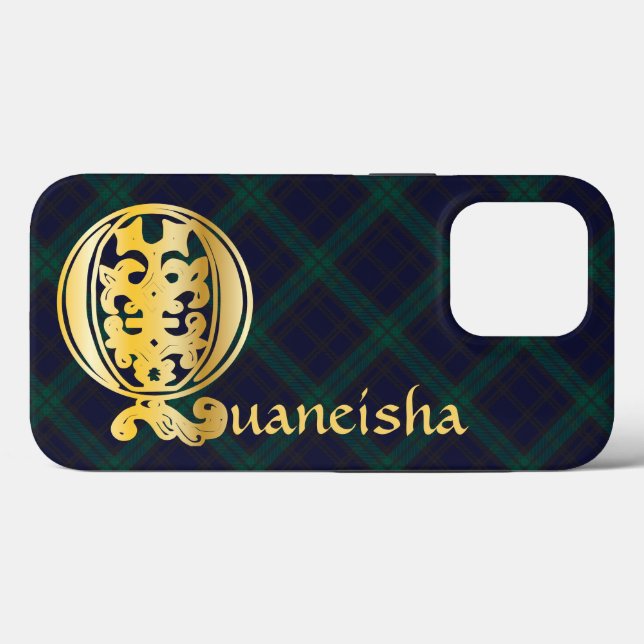Mediaeval Botanical Decorative Capital Q Case-Mate iPhone Case (Back (Horizontal))