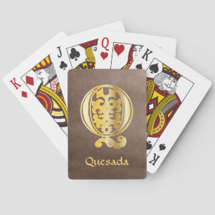 Mediaeval Botanical Decorative Capital Q Playing Cards