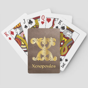 Mediaeval Botanical Decorative Capital X Playing Cards