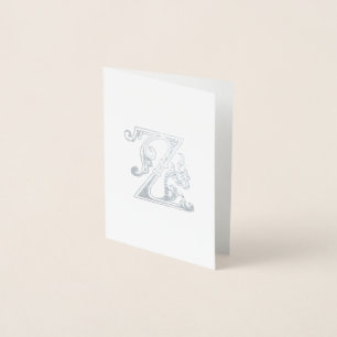 Mediaeval Botanical Decorative Capital Z Foil Card