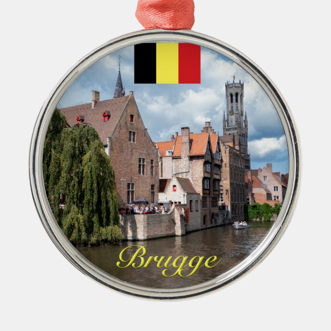 Mediaeval Brugge - Pro Photo Metal Tree Decoration (Front)