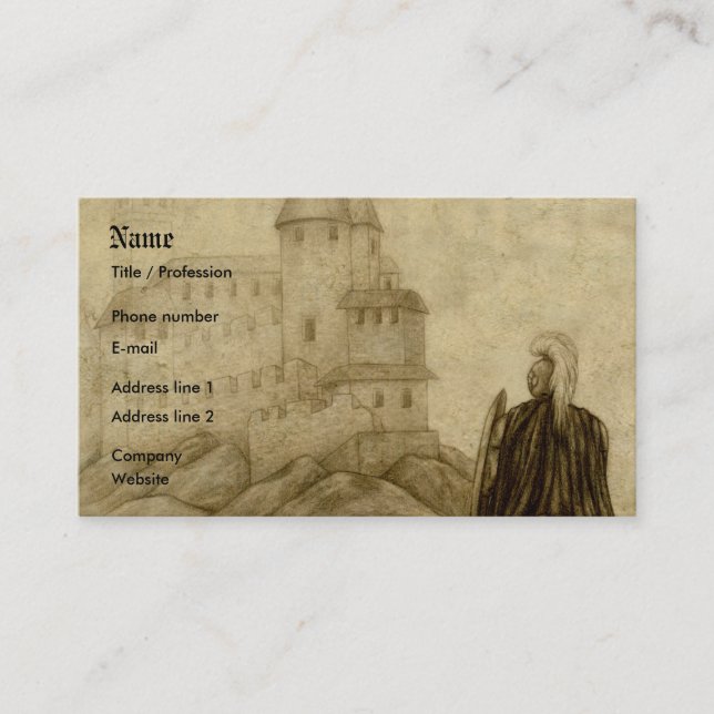 Mediaeval Business Card (Front)