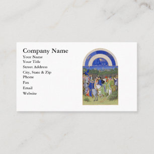 Mediaeval Calendar May Taurus & Gemini Business Card