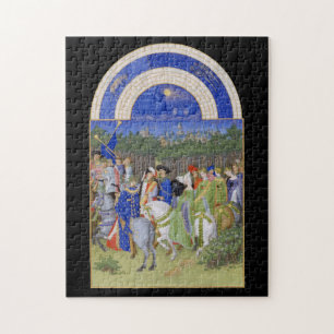 Mediaeval Calendar May Taurus & Gemini Jigsaw Puzzle