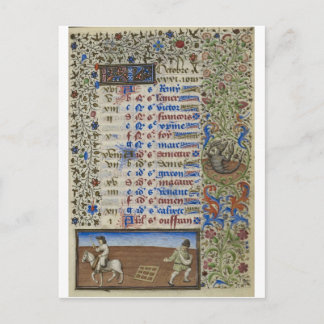 Mediaeval calendar: October Postcard