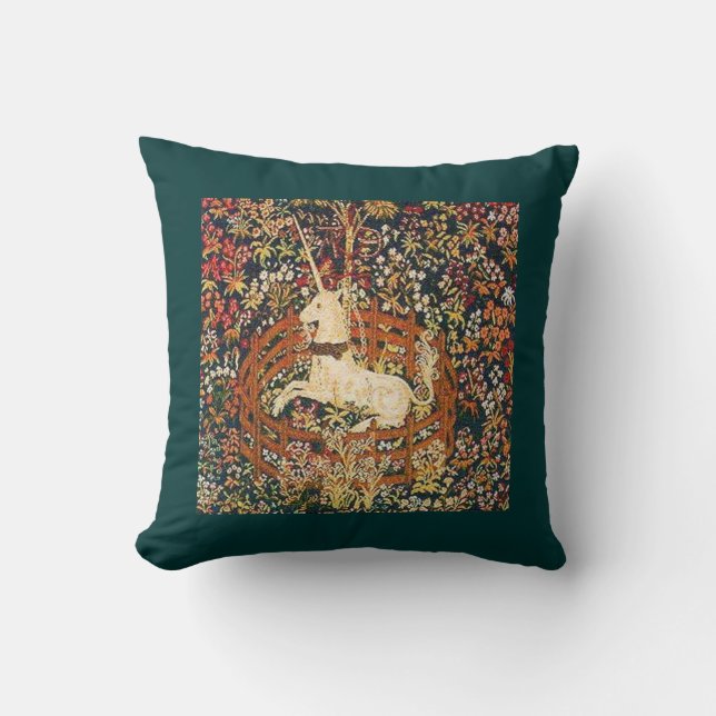 Mediaeval captive unicorn cushion (Front)