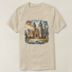 Mediaeval Castle at Sunset with Atmospheric Skies T-Shirt