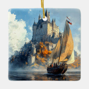 Mediaeval Castle Ceramic Ornament