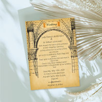 Mediaeval Castle Faux Parchment Wedding