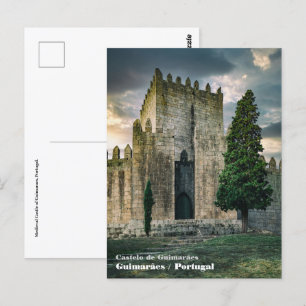 Mediaeval Castle of Guimaraes, Portugal. Postcard