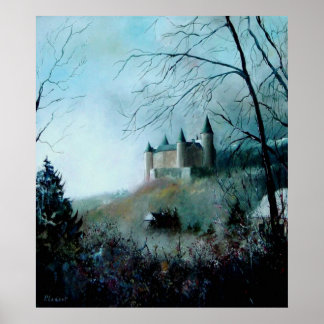 mediaeval castle of Veves Belgium Poster
