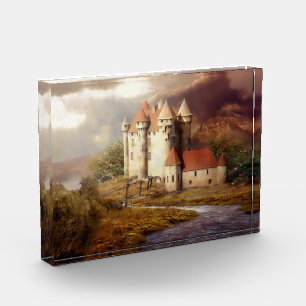Mediaeval Castle River Run Photo Block