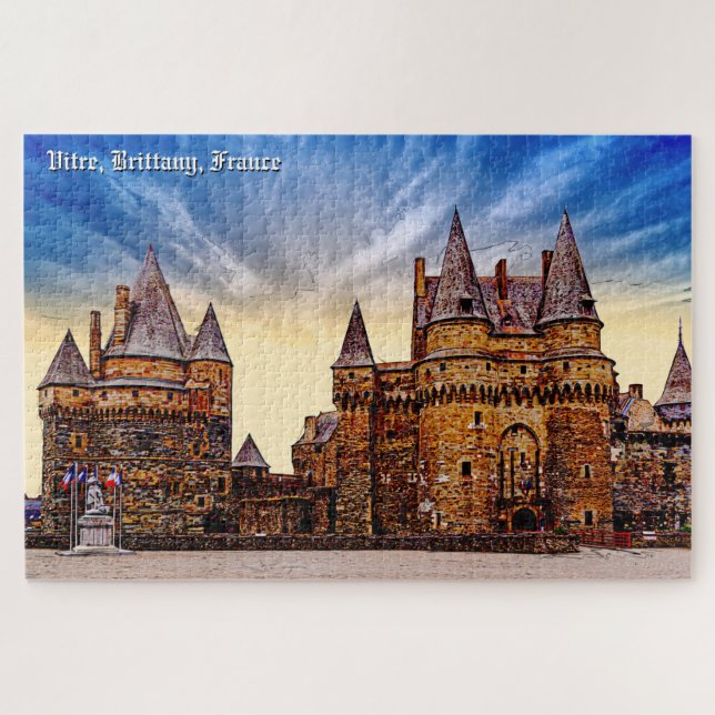 Mediaeval castle Vitre, Brittany, France. Jigsaw Puzzle (Horizontal)