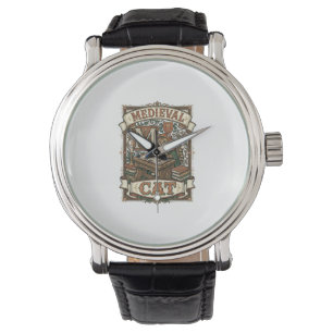 Mediaeval Cat Cat Mediaeval Manuscript Vintage Watch