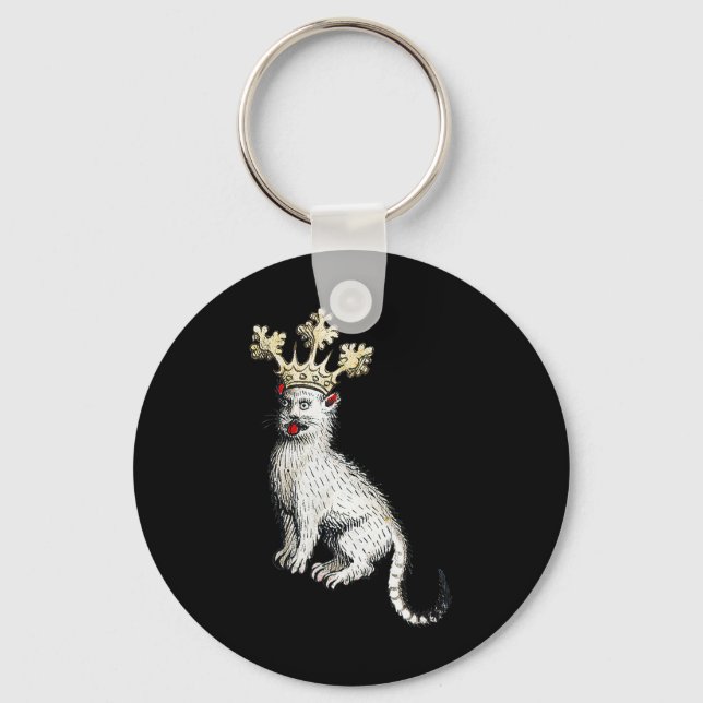 Mediaeval Cat King Antique Middle Ages Germany  Key Ring (Front)