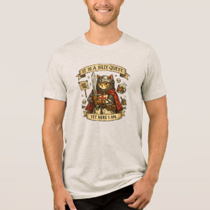 Mediaeval Cat Knight Meme Shirt   Funny Fantasy Ca
