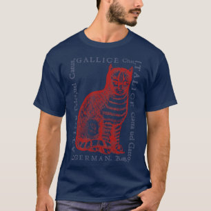 Mediaeval Cat with Translations from year 1560 T-Shirt