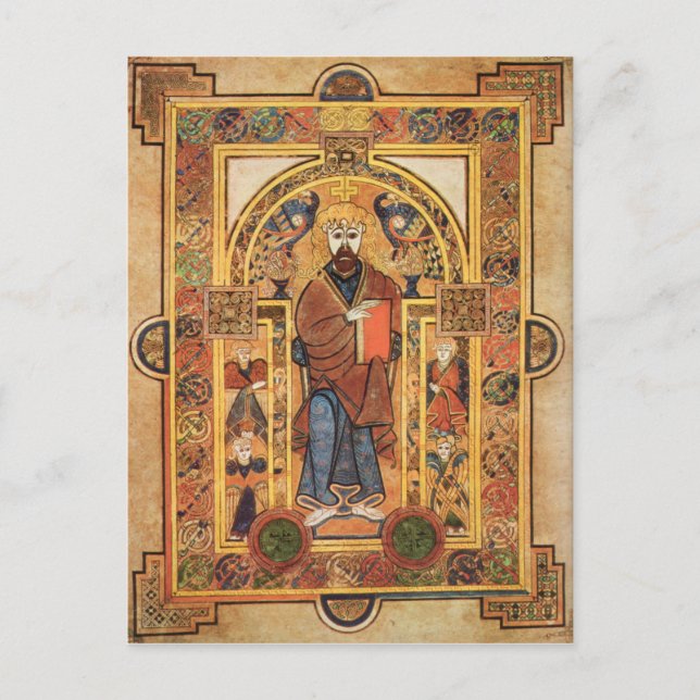 Mediaeval Celtic Illustration, 9th Century Postcard (Front)