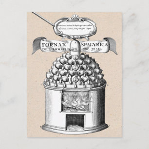 Mediaeval Chemistry to Create Herbal Medicine Postcard