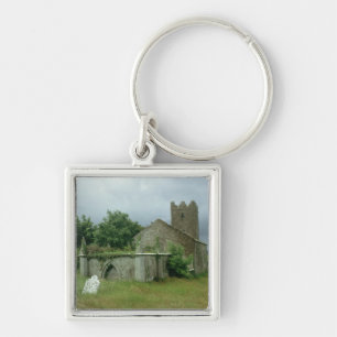 Mediaeval church and churchyard key ring